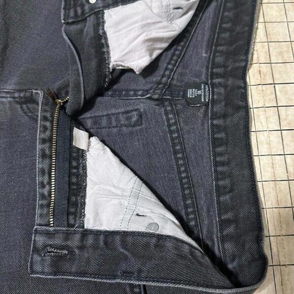 New York & Company Women’s Easy Petite Dark Wash Flat Front Black Sz 10 Petite - Picture 7 of 12